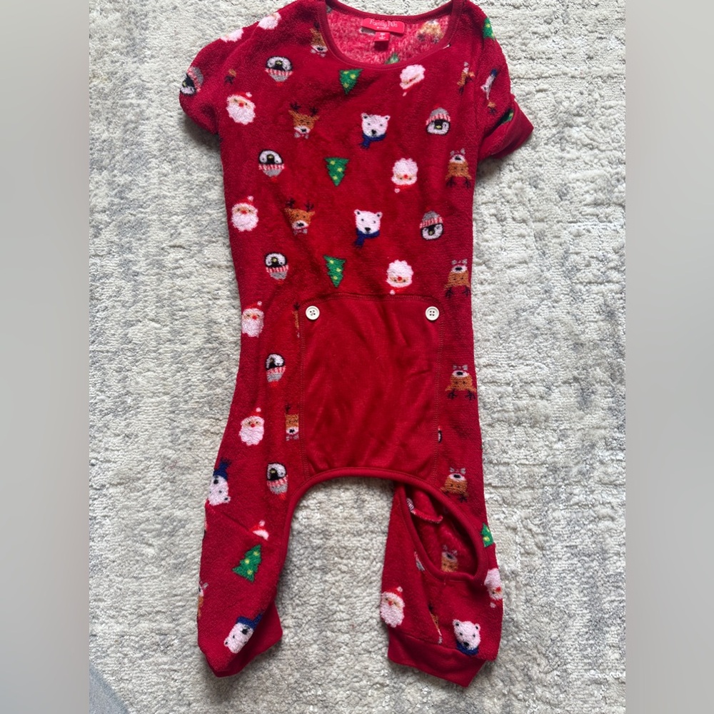 Holiday winter Christmas pajamas for pet dog cat size L family set available